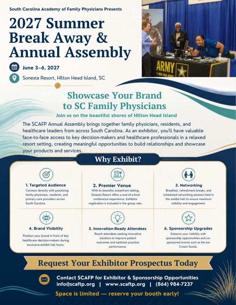 SCAFP Summer Break Away Exhibitor Flyer